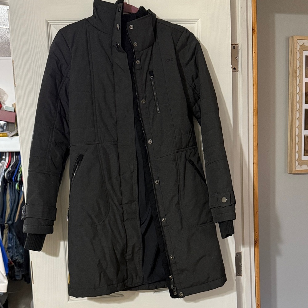Black Quilted Long Coat
